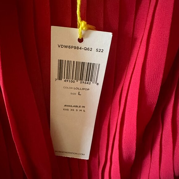 NWT BCBGeneration Strapless Pleated High Low Dress Size L - Picture 5 of 6